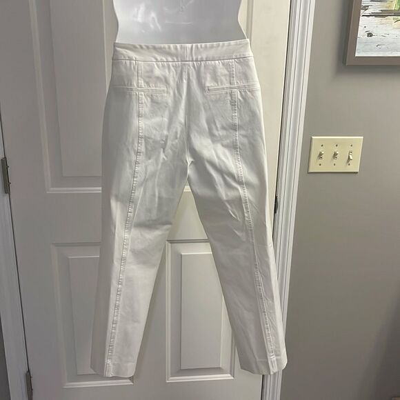 NYDJ Cream Ankle Pants with Front and Back Pleating - Picture 8 of 14